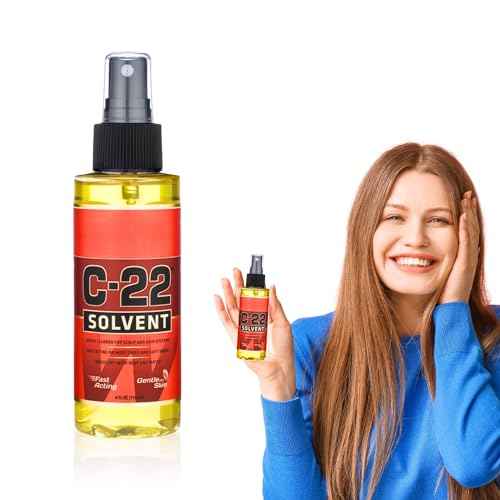 Walker Tape C22 Solvent Spray - Gentle Tape in Hair Extension Remover Solution for Womens Wigs - Tape In Hair Extensions, Wigs & Accessories - Fast Acting & Gentle on Skin Lace Glue Remover Spray 4 oz