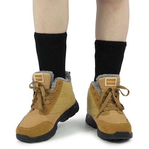BomKinta Thermal Socks Men - Winter Warm Socks for Cold Weather Crew Socks - Cozy Soft Thick Christmas Boot Socks Size 7-11