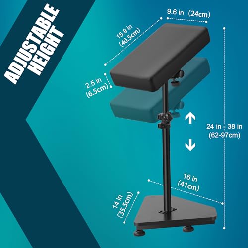 POARMEEY Adjustable Tattoo Arm Rest, Professional Heavy-Duty Stabilizer with Ergonomic Cushion & Secure Locking for Precision Tattooing