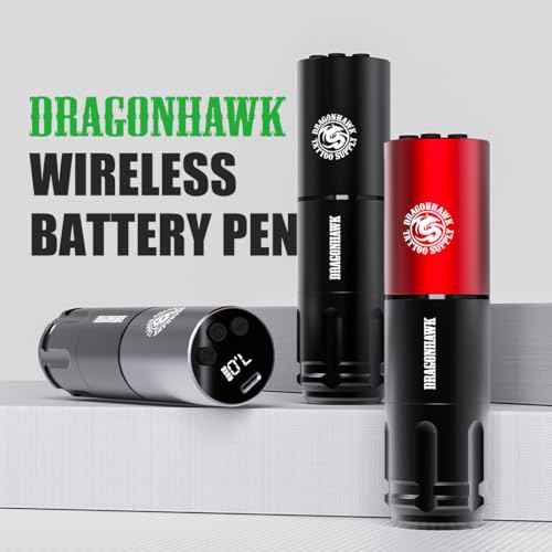 Dragonhawk A1 Beginner Tattoo Kit, Cordless Complete Pro Tattoo Gun Pen Machine Kit, Cartridges Tattoo Machine Needles