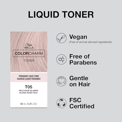 COLORCHARM Permanent Liquid Hair Toners | Neutralize Brass | Healthy-Looking Blondes Tones | Vegan & Free of Parabens