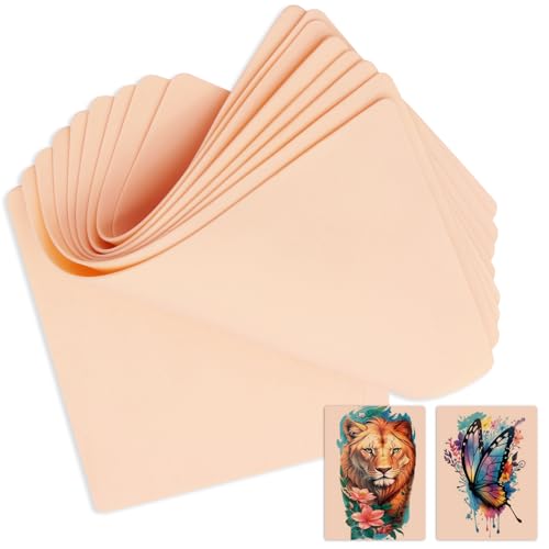 Tattoo Skin Practice - Jconly 10Pcs Blank Tattoo Fake Skin Double Sides Tattoo Practice Skin 7.4x5.6" Tattooing and Microblading Eyebrow Practice Skin for Beginners and Experienced Artists