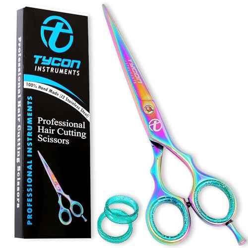Tycon Hair Cutting Scissors Professional 6.5" ? Japanese Stainless Steel, 2.7" Razor Edge Blade Barber Scissors ? Ergonomic design - Precision Hair Scissors for Smooth Cutting - Salon & Personal Use