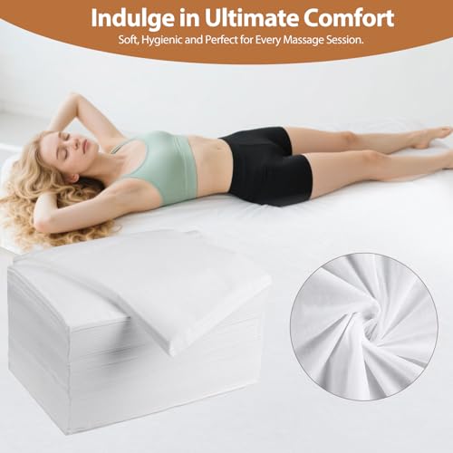 300 Pcs Disposable Massage Table Sheets 31" x 71 Disposable Bed Sheets Non Woven Fabric SPA Bed Cover Breathable for Massage Beauty Tattoos