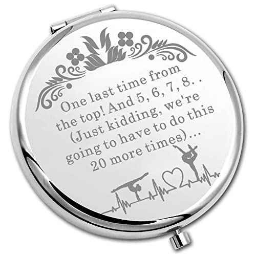 PLITI Dance Teacher Compact Mirror Dance Instructor Appreciation Gift &5678 Inspirational Pocket Mirror for Dancer (One Last time CM)