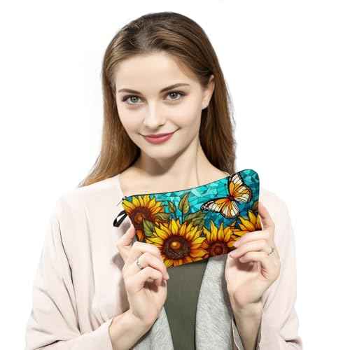 Butterfly Makeup Bag Elegant 3D Flutter Design Cosmetic Pouch for Women Travel Toiletry Organizer Cute Butterfly Makeup Bag for Teens