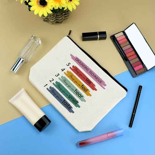 Therapist Gifts Mental Health Makeup Bag School Counselor Gift for Women Physical Therapists Therapy Gifts Cosmetic Bag Graduation Birthday Gift for Coworker Counselor Psychology Thank You Present