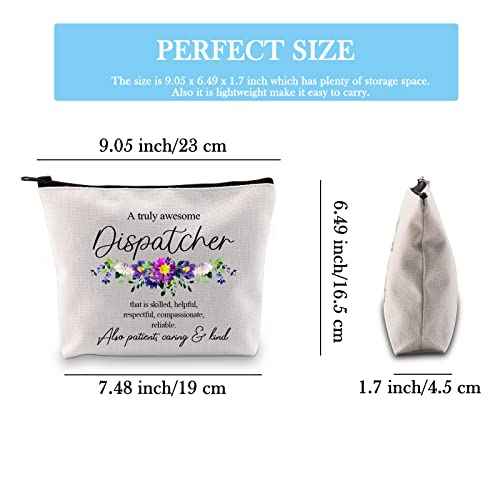 GJTIM Dispatcher Gift Funny 911 Dispatcher Zipper Pouch Appreciation Gift Makeup Bag For 911 Emergency Dispatcher Operator (Truly Dispatcher Bag)