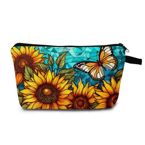 Butterfly Makeup Bag Elegant 3D Flutter Design Cosmetic Pouch for Women Travel Toiletry Organizer Cute Butterfly Makeup Bag for Teens