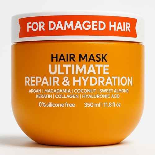 VAO Deep Conditioning Hair Mask for Damaged Hair ? Intensive Hydrating Hair Treatment with Argan Oil, Shea Butter, Keratin, Hyaluronic Acid ? Deep Conditioner for All Hair Types ? 11.8 Fl Oz