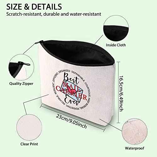 FOTAP Mail Lady Survival Kit Mail Carrier Gift Best Mail Carrier Ever Makeup Bag Postal Worker Cosmetic Bag Post Office Appreciation Gift (MAIL CARRIER)