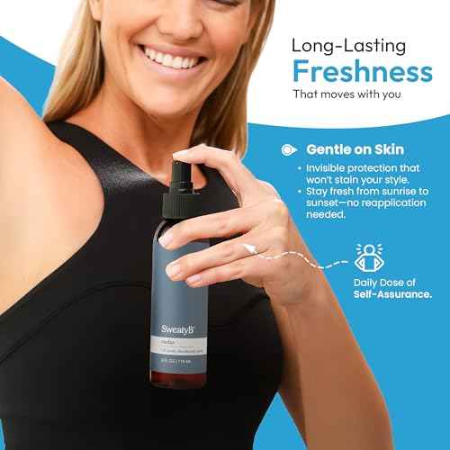 SweatyB¢ç Cedarwood deodorant for men & women - Odor Protection with cedarwood spray - Travel Size, Skin-Safe, Vegan & Made in USA - Cedar spray - 4 Oz - Pack of 2