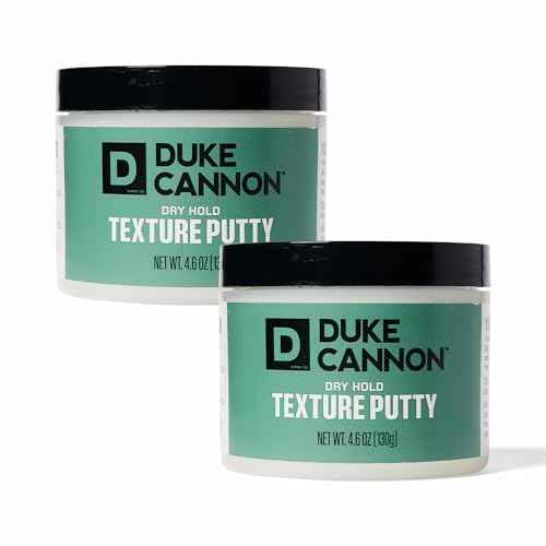 Duke Cannon Dry Hold Texture Putty ? Medium Hold, No Shine Hair Styling Paste for Men, 4.6 oz
