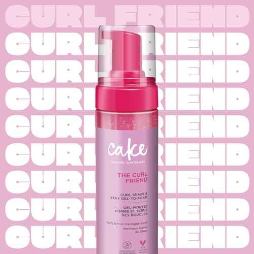 Cake Beauty Gel-to-Foam Styler, The Curl Friend ? Volumizing & High Hold Gel to Foam - Flake Free Frizz Control - Infused with Coconut Oil & Shea Butter - For Curly Hair- 6.8 fl oz./ 200 mL