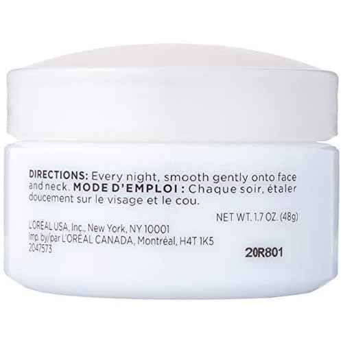 L'Oreal Paris, RevitaLift Anti-Wrinkle + Firming Night Cream Moisturizer 1.7 oz (Pack of 6)