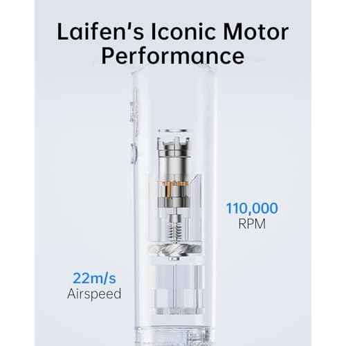Laifen Swift Hair Dryer, High Speed 200M Ionic Blow Dryer with 110, 000 RPM Brushless Motor for Fast Drying, Low Noise, Hairdryer with Magnetic Nozzle