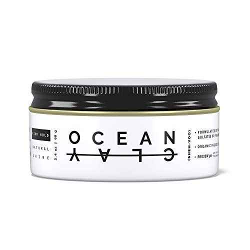 (SHEH?VOO) Ocean Clay - Premium Men¡¯s Hair Styling Clay - Firm Hold + Natural Shine - Sulfate & Paraben Free (2.4 oz)