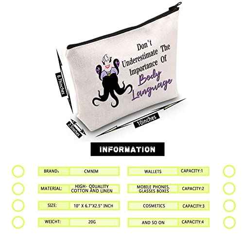 CMNIM Sea Villain Witch Cosmetic Bag Merrmaid Gift for Villain Witch Fans Don't Underestimate The Importance of Body Language
