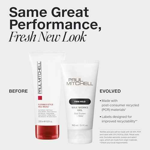 Paul Mitchell Wax Works Hair Gel, High Definition, Bold Texture, For All Hair Types, 6.8 fl. oz.
