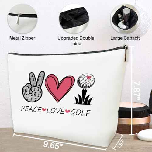 Women's Golf Accessory Makeup Bag - Inspirational Travel Cosmetic Pouch for Golfer & Team Gift