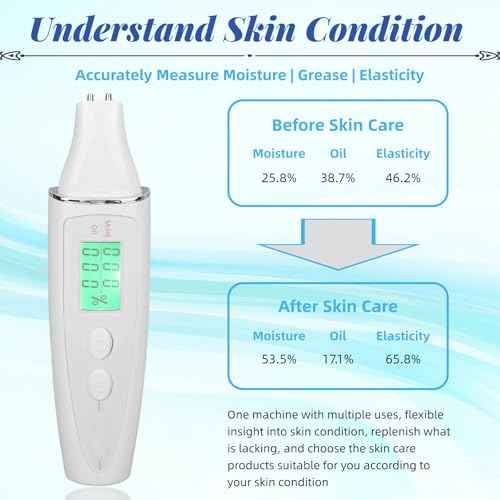 Skin Hydration Tester, Skin Tester, Portable Smart Display Digital Skin Detection Pen Skin Tester Pen Face Care Tool for Girl Women