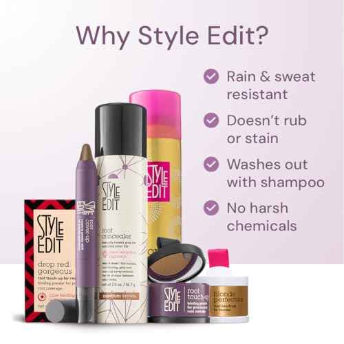 Root Touch Up Spray for Medium Brown Hair by Style Edit | Gray Hair Coverage and Temporary Dye | 0.75 oz Travel Size