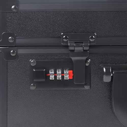 Barber Accessories Case,15.74" x 12.2" x 6.3"Barber Case Portable Barber Carrying Cases,Hair Scissors Clippers Trimmer Organizer for Hairdressers,Hairstylists (Black)