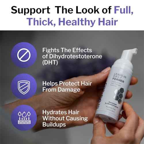 Shapiro MD Hair Growth Experts Leave-In Daily Foam, DHT Fighting Vegan Formula for Thinning Hair Developed by Dermatologists, Experience Healthier, Fuller & Thicker Looking Hair, 1 Month Supply