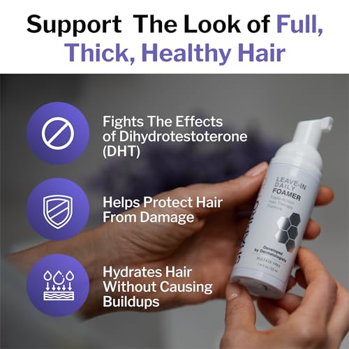 Shapiro MD Hair Growth Experts Leave-In Daily Foam, DHT Fighting Vegan Formula for Thinning Hair Developed by Dermatologists, Experience Healthier, Fuller & Thicker Looking Hair - 4 Month Supply