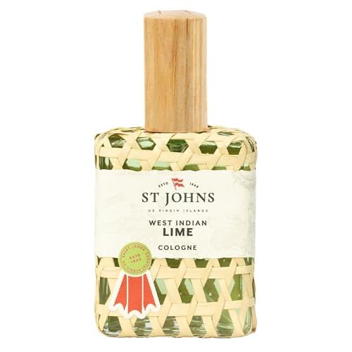West Indian Lime Cologne for Men. 4 Oz Spray Cologne Fresh Lime in Signature Bottle. St Johns Fragrance Company