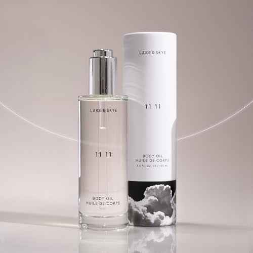 Lake & Skye 11 11 Body Oil, 3.4 fl oz (100 ml), Hydrating with Vitamin E & Almond Oil - Sheer & Uplifting Scent