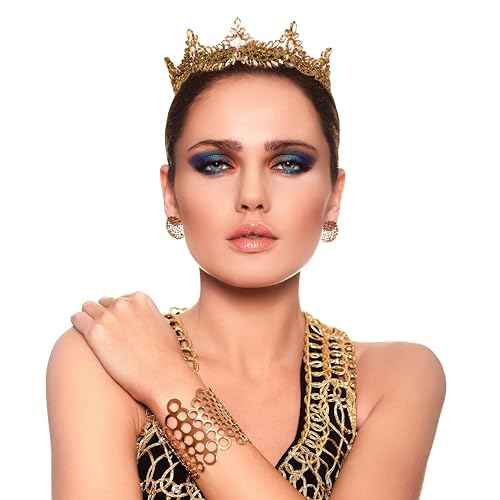 LIMELIA Handmade Honey Tiara for Women ? Glitter Crystal Crown for Wedding, Prom, Birthday, Pageant & Christmas | Elegant Rhinestone Headpiece ? Venedik Design