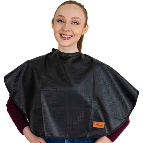 Makeup Cape Hair Dye Cape for Women Short Salon Cape for Stylists Waterproof Haircutting Cape Professional Shampoo Cape, 31.5¡±L*29¡±W