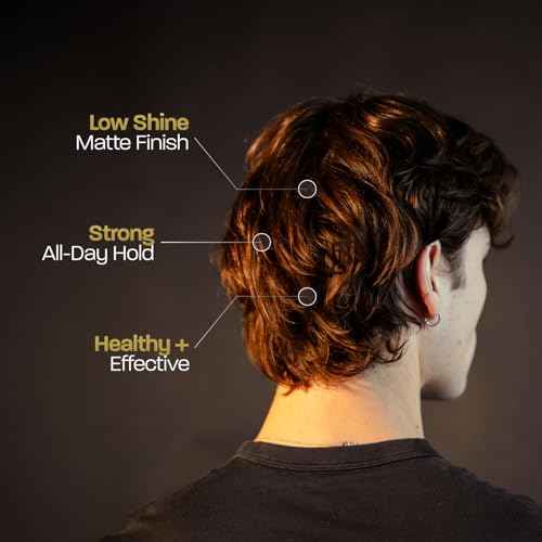 BASED Hair Clay for Men, Premium Hair Clay with Strong Hold, Texturizing Finish, & Low Shine, Hair Styling for Medium, Thick, Straight, or Wavy Hair, Santal Sandalwood Fragrance (3oz Pack of 1)