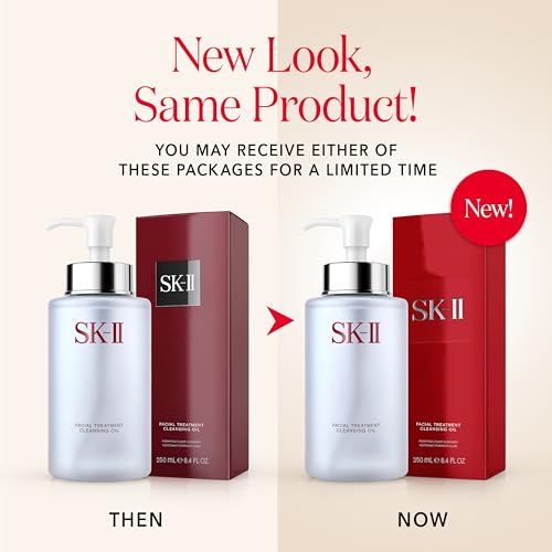 SK-II Facial Treatment Cleansing Oil - Gentle Makeup Remover Oil & Face Cleanser - Improves Texture, Dullness & Dryness for a Visibly Smoother Complexion (8.4 oz)