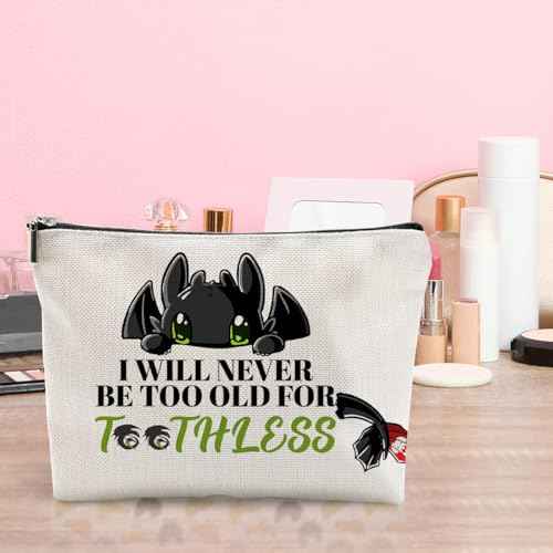 Dragon Anime Cosmetic Make up Bag Dragon Lover Gift Makeup Zipper Pouch Bag Anime Characters Lover Gift