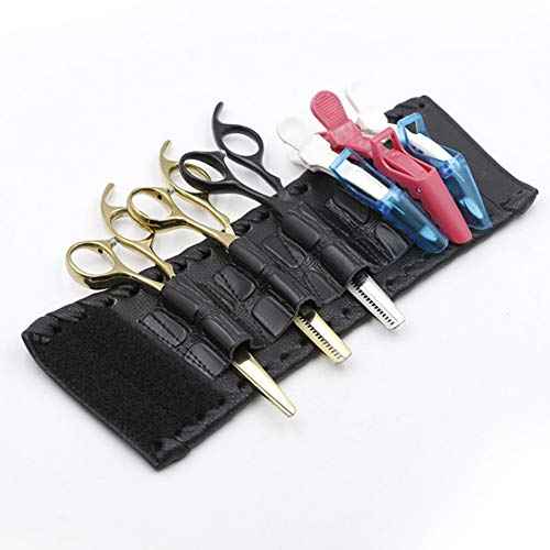 Hairdressing Tool Kit, PU Leather Scissors Holster, PU Leather Scissors Bag Wristband, Scissor Pouch Holster for Hairdressers (1#)