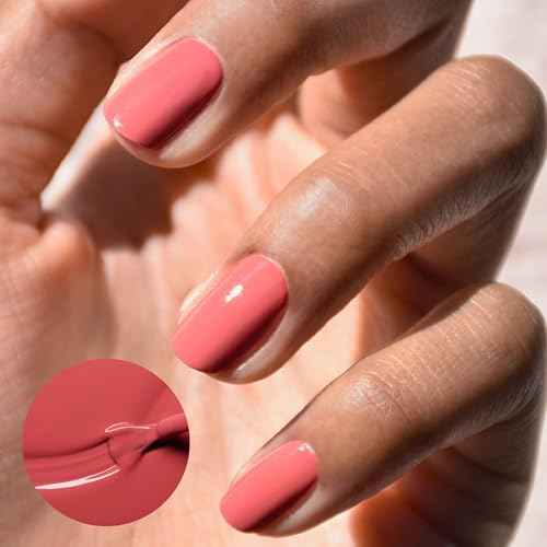 Manucurist Green Nail Polish Bois de Rose - Dusty Pink Nail Polish - 9-Free, Plant-Based and Vegan - Manicure - Made in France - 0.5 fl oz