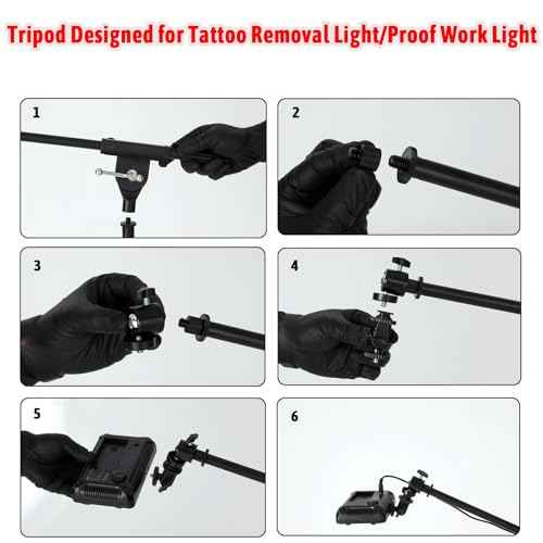 Only Tripod for Polarized LED Tattoo Work Light (Not Include Light)
