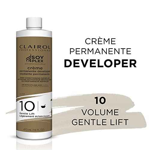 Clairol Professional Cr?me Permanente 10 Volume Hair Developers, 16 oz. | For Coloring, Lightening & Lifting with Deep Conditioning Formula | Packaging May Vary