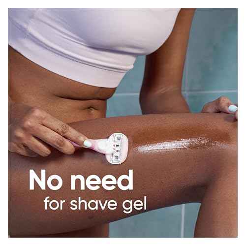 Gillette Venus ComfortGlide White Tea Women's Razor Blades, 3-Blade Razor Refills, 6 Count