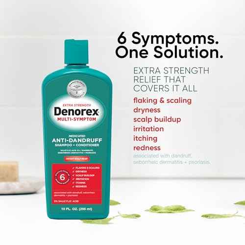 Denorex Extra Strength Anti Dandruff Shampoo & Conditioner Treatment, 3% Salicylic Acid Helps Relieve Moderate Symptoms of Dandruff, Seborrheic Dermatitis & Psoriasis, 10oz