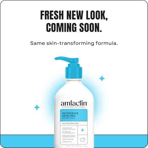 AmLactin Intensive Healing Body Lotion - Therapeutic Lotion for Extremely Dry Skin - No-Scrub Exfoliator and Moisturizer with 15% Lactic Acid AHA and Ceramides, 14.1 oz (Packaging May Vary)?