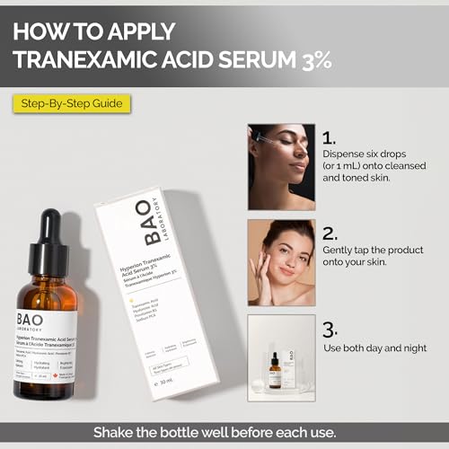 3% Tranexamic Acid Serum with Provitamin B5/Hyaluronic Acid ? Soothing Hydrating & Radiant Skin Formula - 30ml