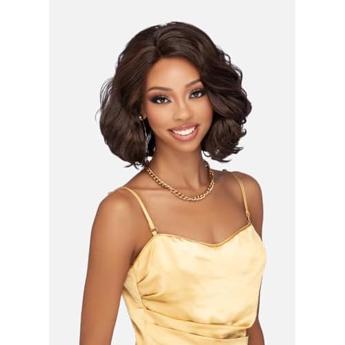 Vivica A. Fox HMBL-JARITA, Handmade & Hand-tied Wig with HD LACE, Supreme Human Hair Blend, Color 1B Off Black