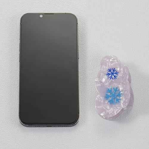 Acrylic Hair Clips Snowflake Hair Claw Clips for Women Christmas Classic White Xmas Snowflake Hair Clamps Clip Jaw for Thick Thin Hair Winter 3.3" Hair Jaw Clips Hair Accessories Gifts(snowflake)