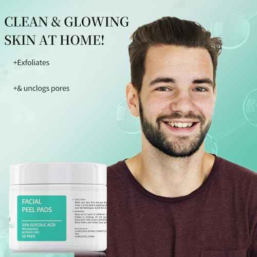 Glycolic Acid Toner Pads 35% AHA Facial Resurfacing Exfoliate Salicylic Acid Exfoliating Face Wipes Chemical Peel Exfoliant Peeling Glycolic Peel Pad for Beauty Fine Line Wrinkles 50 Pads