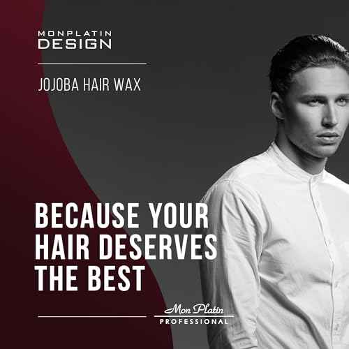 Mon Platin Professional Hair Wax - 150 ml Moisturizing Grooming Wax for Men's Wet and Shiny Look Styling with Jojoba Oil Essence and Pure Water for Scalp Enrichment