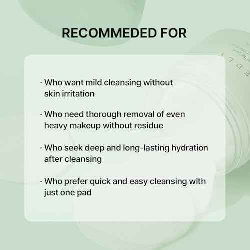 NEEDLY Mild Cleansing Pad, Makeup Remover for Sensitive Skin, Triple Deep Cleansing, Barrier Care with Only Two Surfactants & Panthenol, Extra-Large Soft Vegan Pad, Korean Skincare