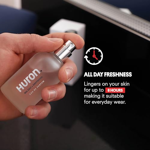 Huron Men¡¯s Cologne - Eau de Parfum for Everyday Wear - Clean, Aromatic Notes of Mandarin, Cardamom, Blue Sage, Lavender & Ocean Air - Long Lasting - Safe, Clean Ingredients - 1.7 Fl. Oz.